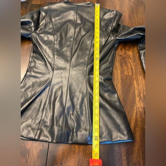 NWT WWW Vegan Leather Fitted Moto Jacket Small - Picture 8 of 10